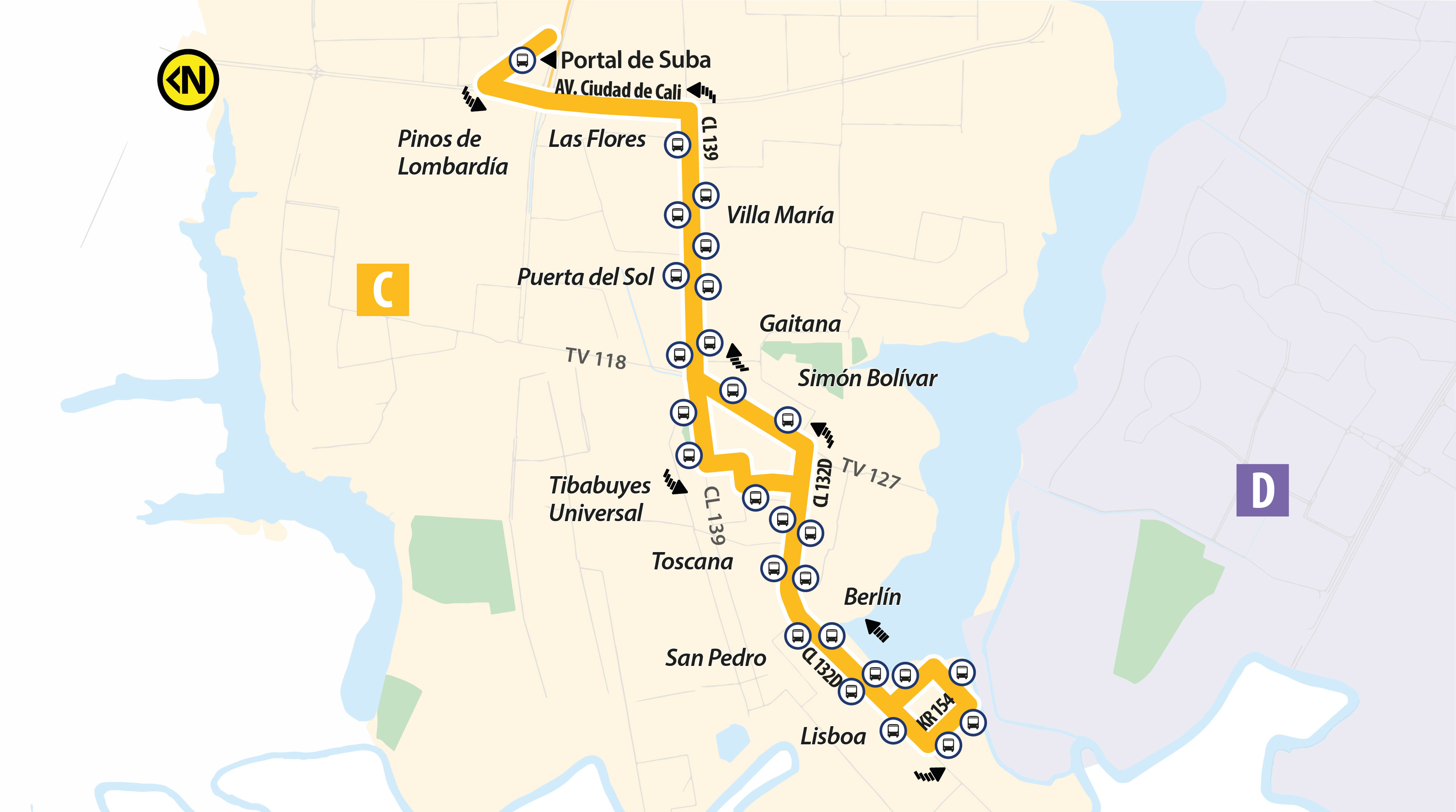 Plegable de la ruta 11-9 Lisboa