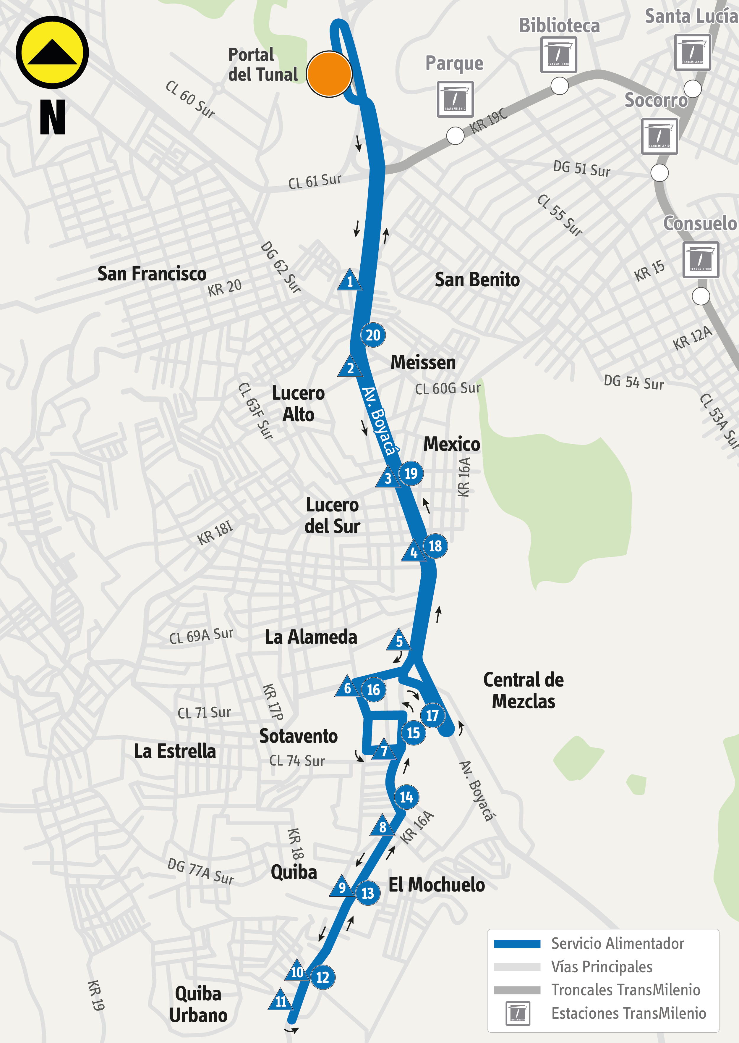 Plegable de la ruta 6-7 San Joaquín