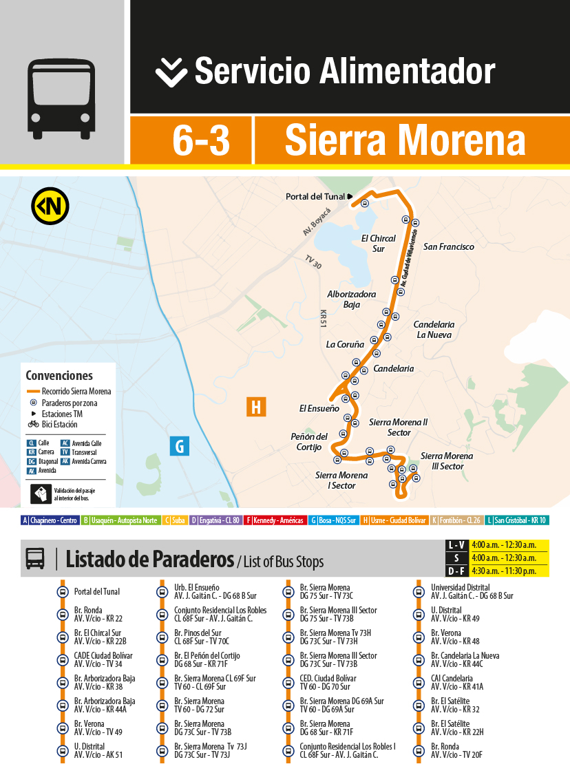 Plegable de la ruta 6-3 Sierra Morena