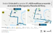 Rutas zonales modifican su recorrido en Villa Sagrario y Plazuelas Virrey