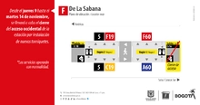 Cierres de acceso en estaciones Calle 63 y De La Sabana