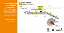 Cierre de acceso peatonal en el Portal Tunal