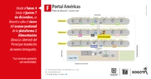 Cierre de acceso peatonal en el Portal Américas