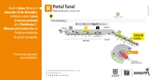 Cierre de accesos en el Portal Tunal