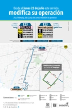 Servicio zonal E25, modifica su recorrido en Engativá