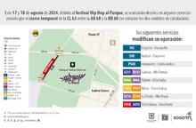 Desvíos en rutas zonales del transporte público por Festival de Hip Hop al Parque