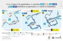 Servicios zonales modifica su recorrido en el sector de Jacqueline