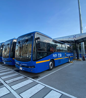 Bus de TRANSMILENIO eléctrico 