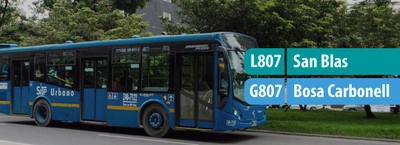 Ruta L807 - G807 modifica su recorrido