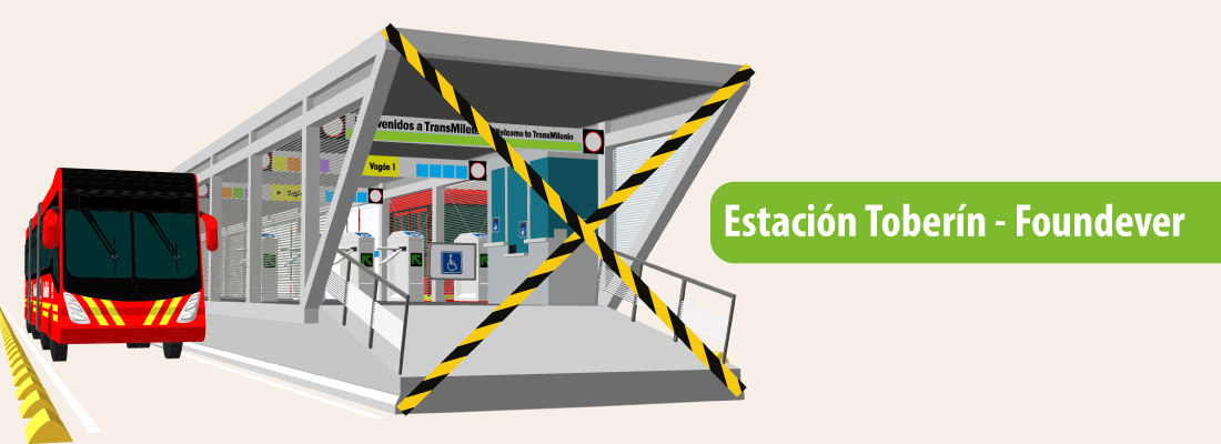 Estación Toberín - Foundever cerrará los vagones 4 y 5 por actividades en la malla vial